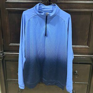 Peter Millar Raglan Perf Quarter Zip - Size Large